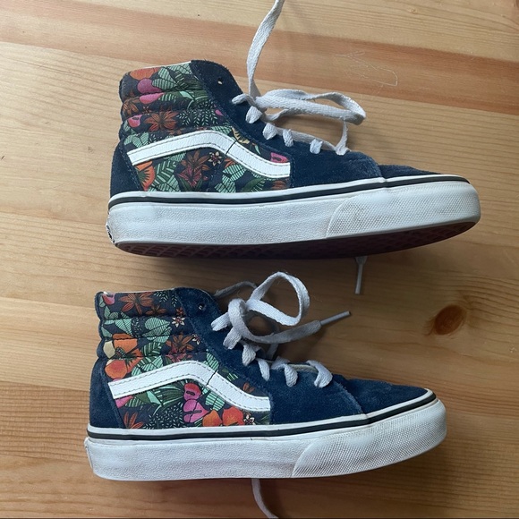 Vans Sk8 Hi Top Hibiscus Sneakers - Picture 4 of 13